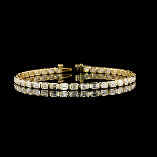 14K Yellow Gold Lab-Grown Diamond Bracelet