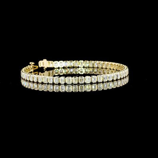 14K Yellow Gold Lab-Grown Diamond Bracelet
