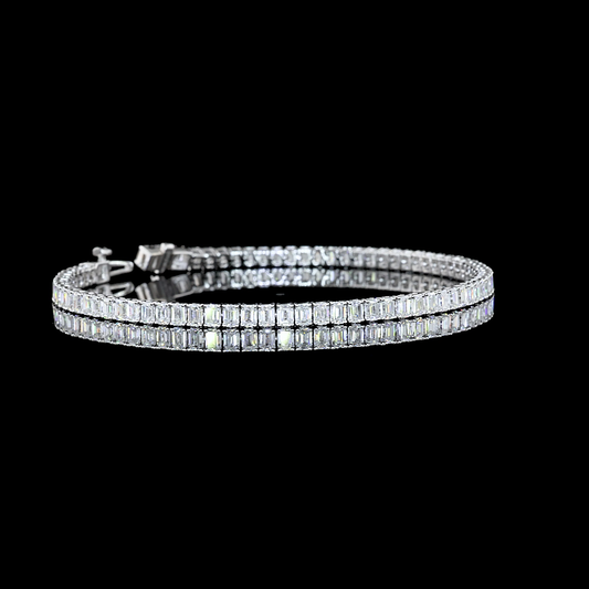 14K White Gold Lab-Grown Diamond Bracelet
