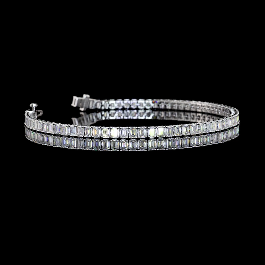 14K White Gold Lab-Grown Diamond Bracelet
