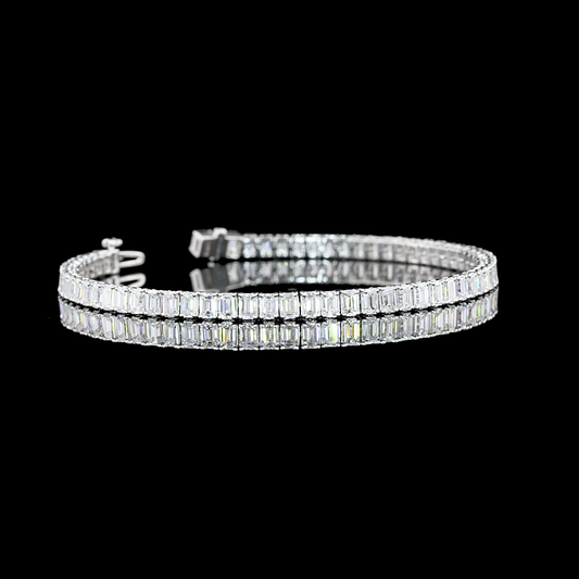 14K White Gold Lab-Grown Diamond Bracelet