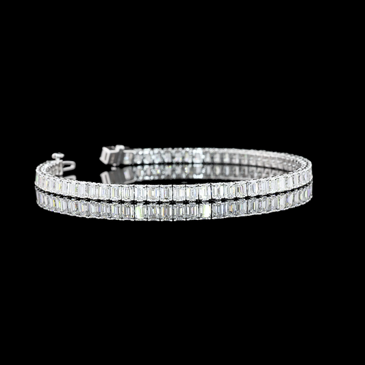 14K White Gold Lab-Grown Diamond Bracelet