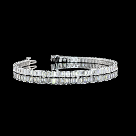 14K White Gold Lab-Grown Diamond Bracelet