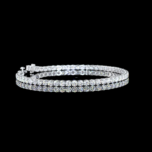 14K White Gold Lab-Grown Diamond Bracelet