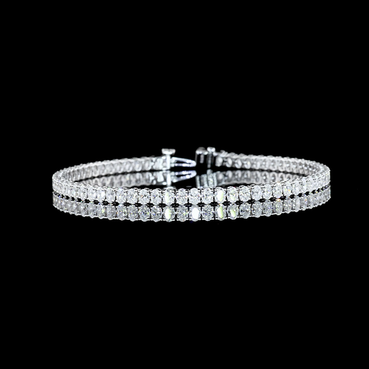 14K White Gold Lab-Grown Diamond Bracelet