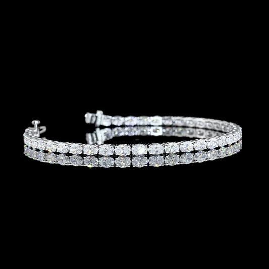 14K White Gold Lab-Grown Diamond Bracelet