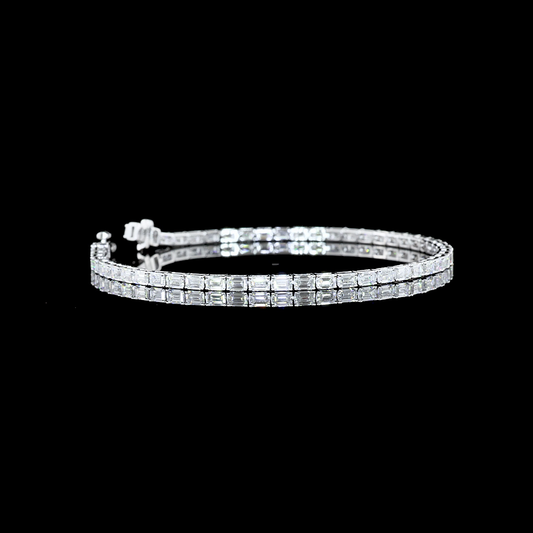 14K White Gold Lab-Grown Diamond Bracelet