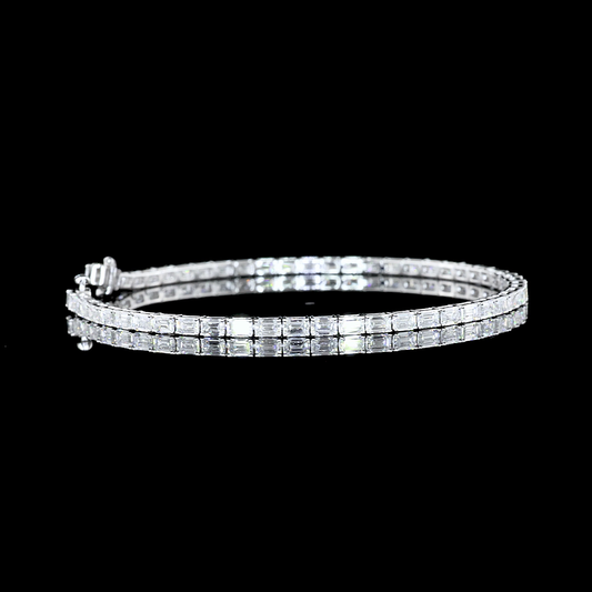 14K White Gold Lab-Grown Diamond Bracelet