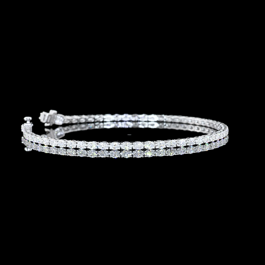 14K White Gold Lab-Grown Diamond Bracelet