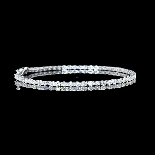 14K White Gold Lab-Grown Diamond Bracelet