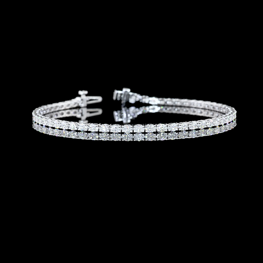 14K White Gold Lab-Grown Diamond Bracelet