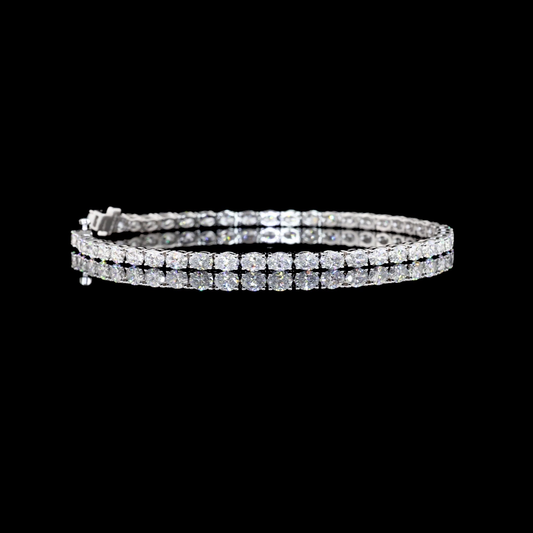14K White Gold Lab-Grown Diamond Bracelet