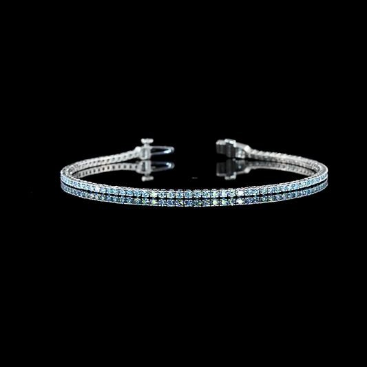 14K White Gold Lab-Grown Diamond Bracelet