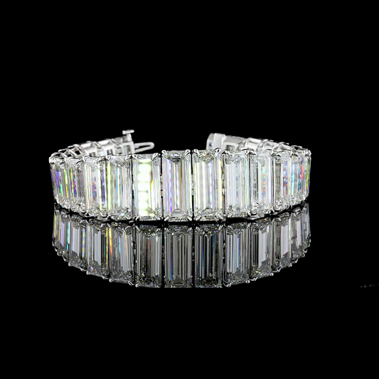 14K White Gold Lab-Grown Diamond Bracelet