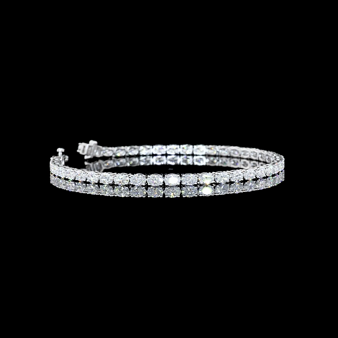 14K White Gold Lab-Grown Diamond Bracelet