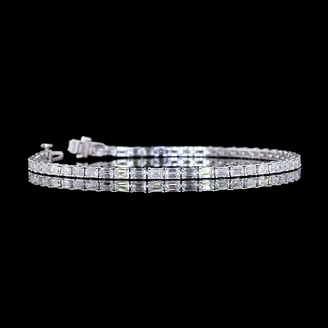 14K White Gold Lab-Grown Diamond Bracelet