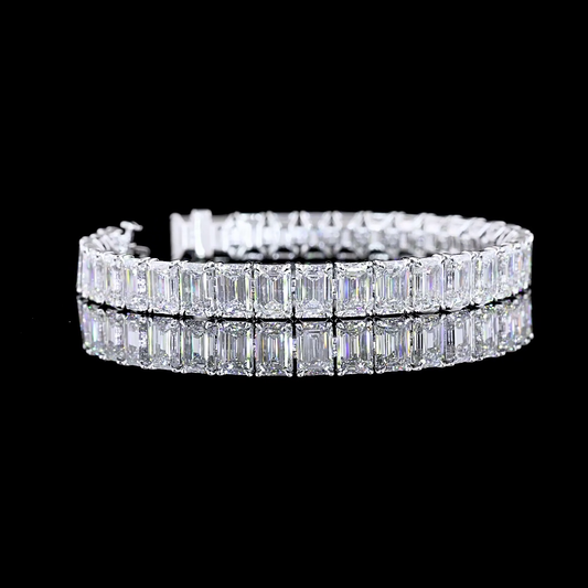 14K White Gold Lab-Grown Diamond Bracelet