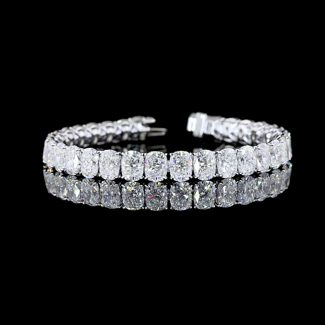 14K White Gold Lab-Grown Diamond Bracelet