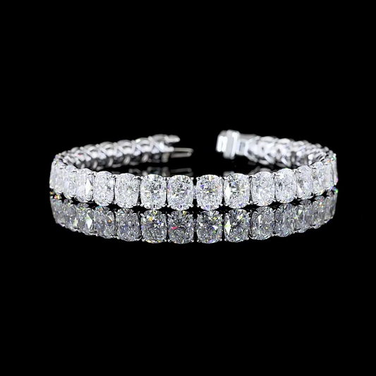 14K White Gold Lab-Grown Diamond Bracelet