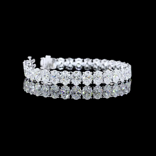 14K White Gold Lab-Grown Diamond Bracelet