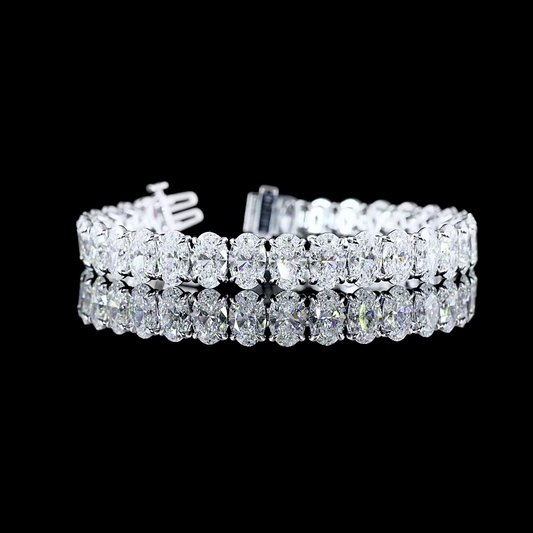 14K White Gold Lab-Grown Diamond Bracelet