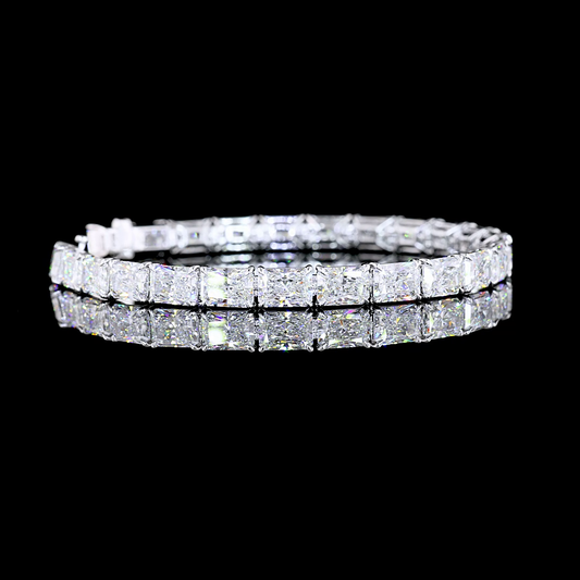 14K White Gold Lab-Grown Diamond Bracelet