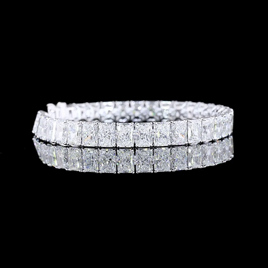 14K White Gold Lab-Grown Diamond Bracelet