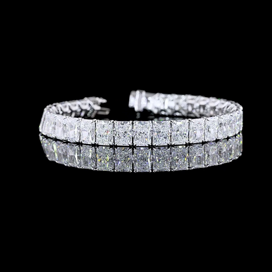 14K White Gold Lab-Grown Diamond Bracelet