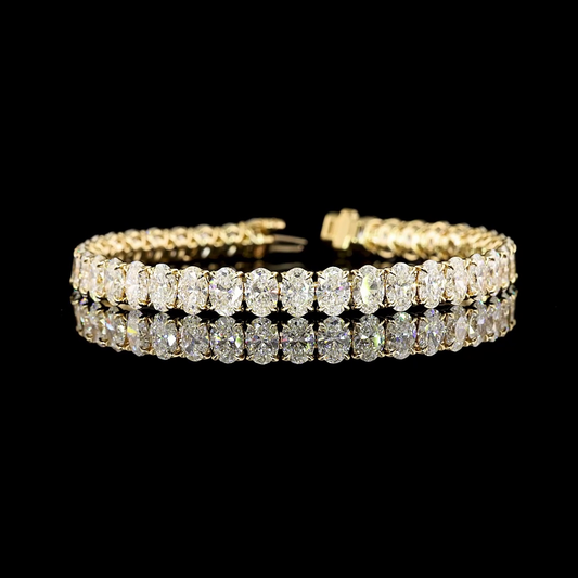 14K Yellow Gold Lab-Grown Diamond Bracelet