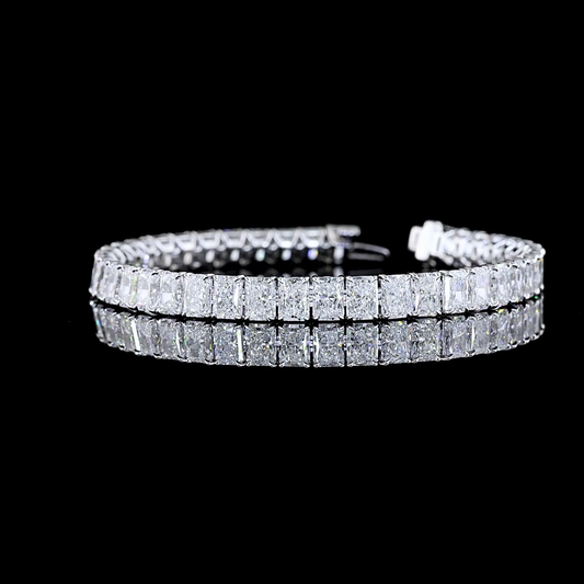 14K White Gold Lab-Grown Diamond Bracelet