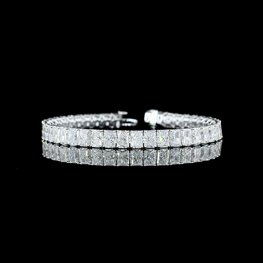 14K White Gold Lab-Grown Diamond Bracelet