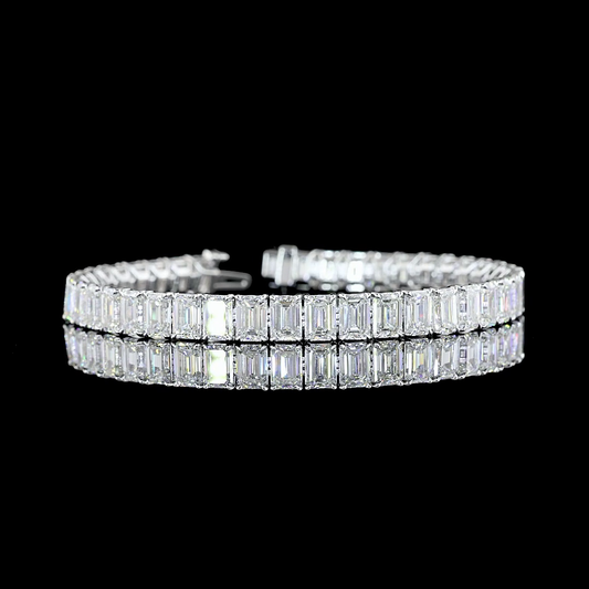 14K White Gold Lab-Grown Diamond Bracelet