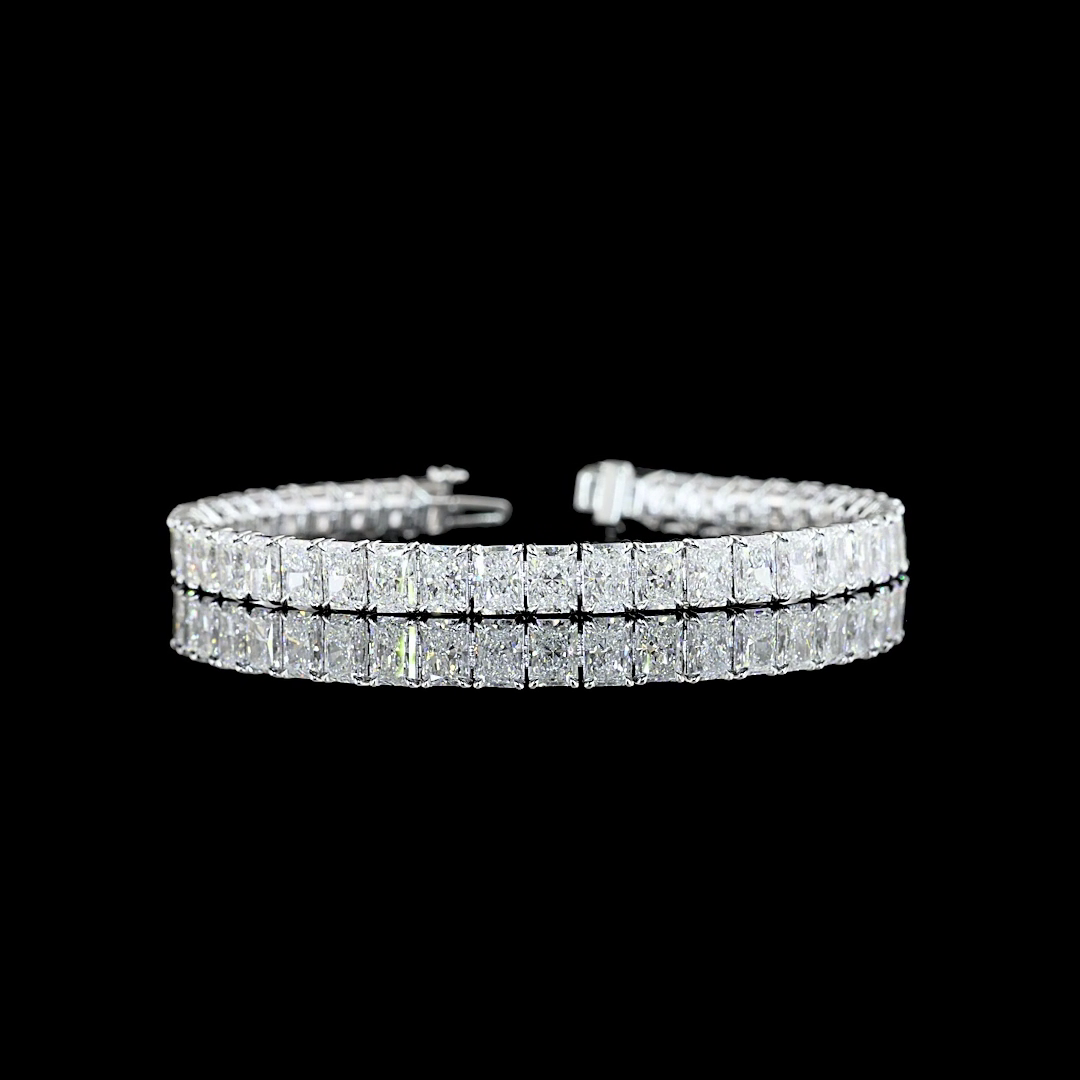 14K White Gold Lab-Grown Diamond Bracelet