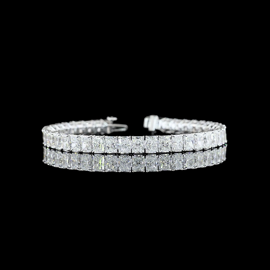 14K White Gold Lab-Grown Diamond Bracelet