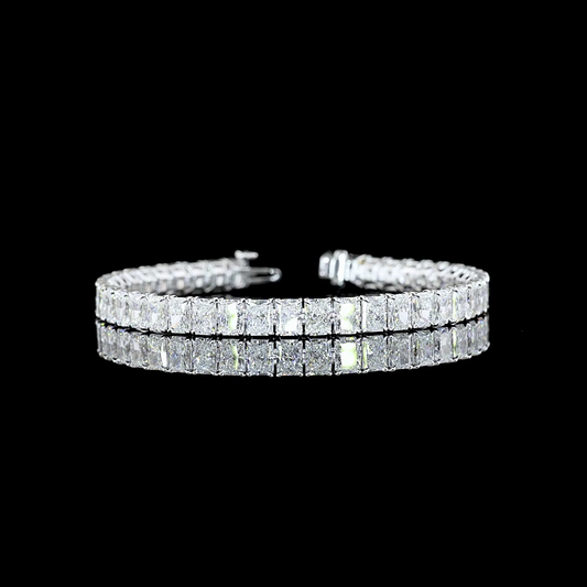 14K White Gold Lab-Grown Diamond Bracelet