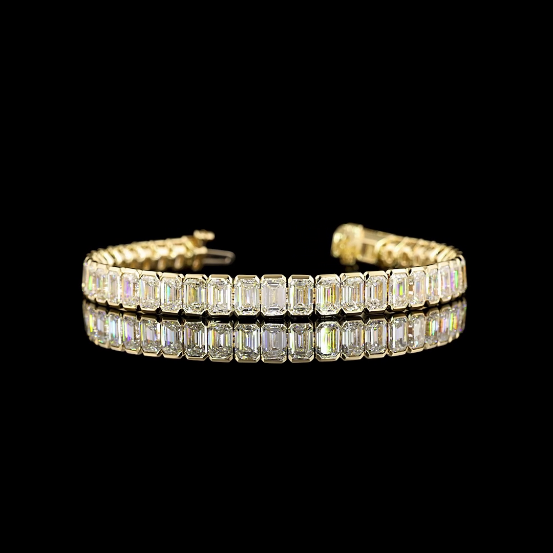 14K Yellow Gold Lab-Grown Diamond Bracelet