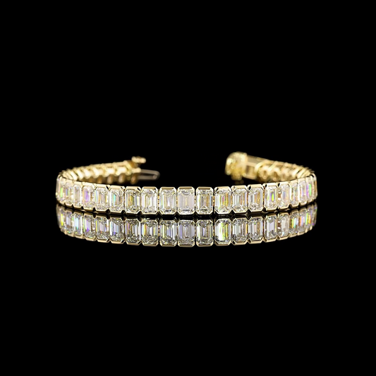14K Yellow Gold Lab-Grown Diamond Bracelet