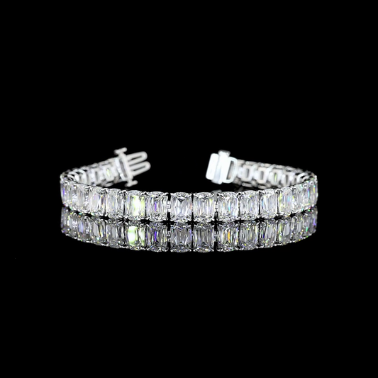 14K White Gold Lab-Grown Diamond Bracelet