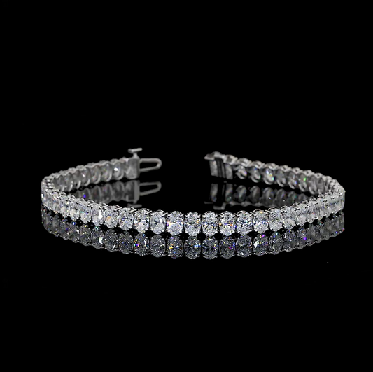 14K White Gold Lab-Grown Diamond Bracelet