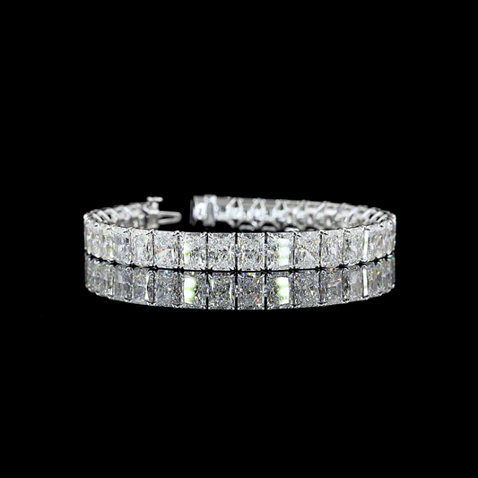 14K White Gold Lab-Grown Diamond Bracelet