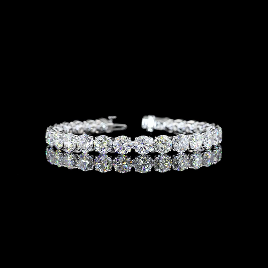 14K White Gold Lab-Grown Diamond Bracelet