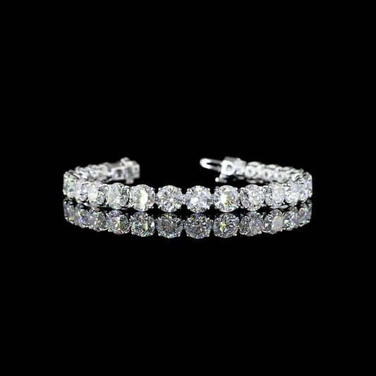 14K White Gold Lab-Grown Diamond Bracelet
