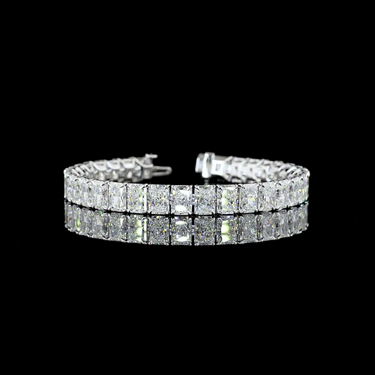 14K White Gold Lab-Grown Diamond Bracelet