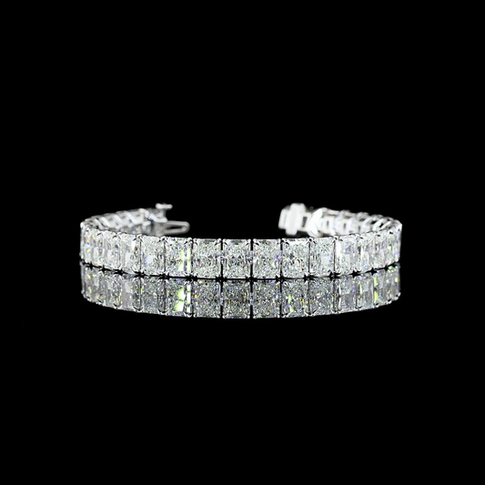 14K White Gold Lab-Grown Diamond Bracelet