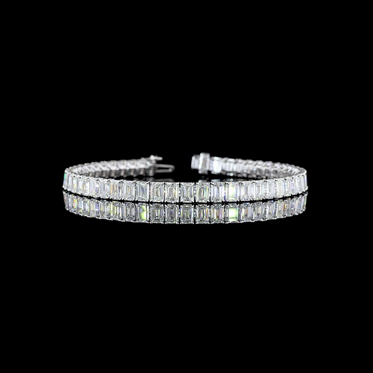 14K White Gold Lab-Grown Diamond Bracelet