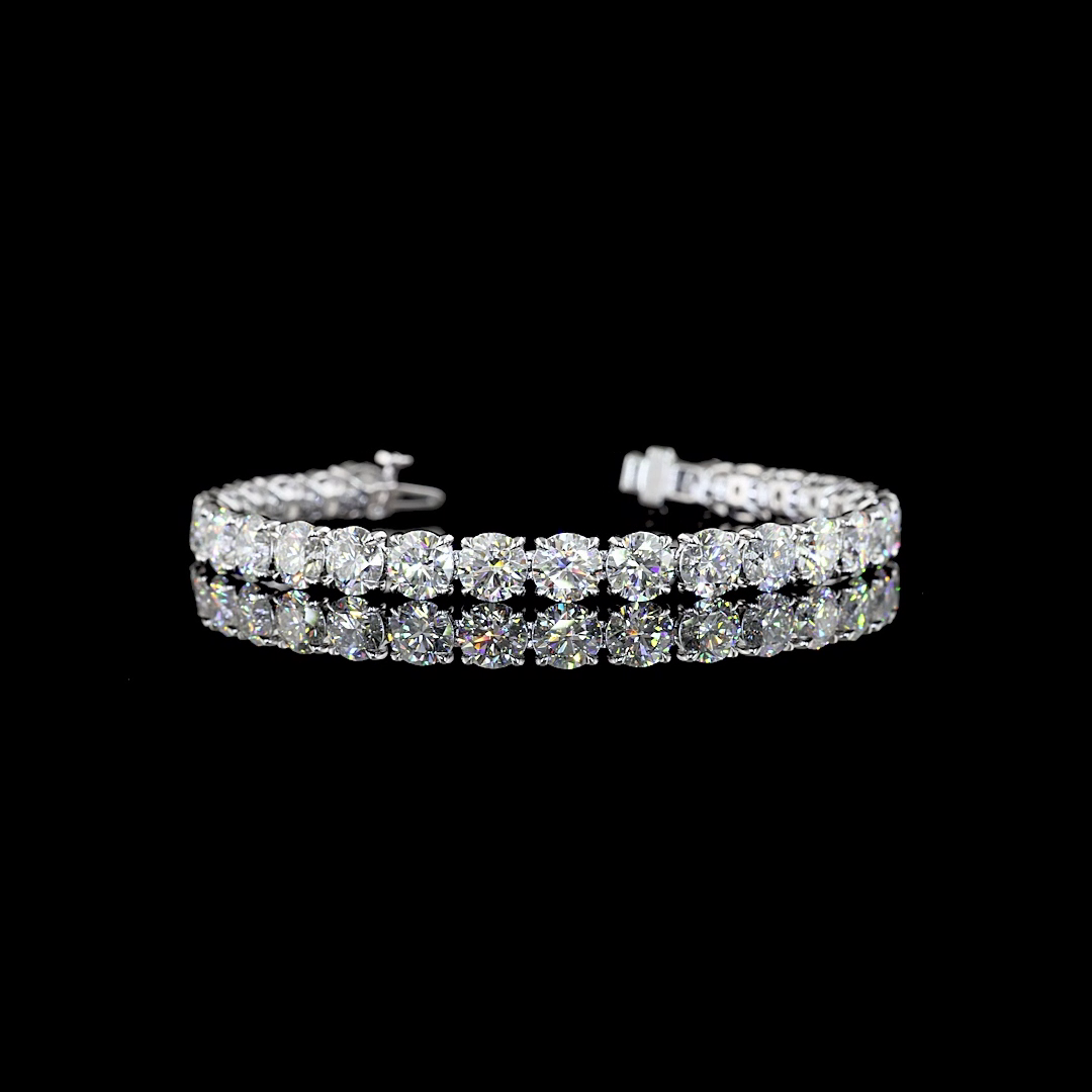 14K White Gold Lab-Grown Diamond Bracelet
