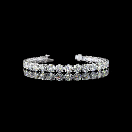 14K White Gold Lab-Grown Diamond Bracelet