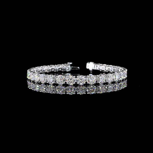 14K White Gold Lab-Grown Diamond Bracelet