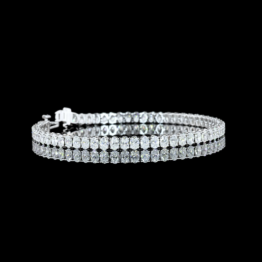 14K White Gold Lab-Grown Diamond Bracelet