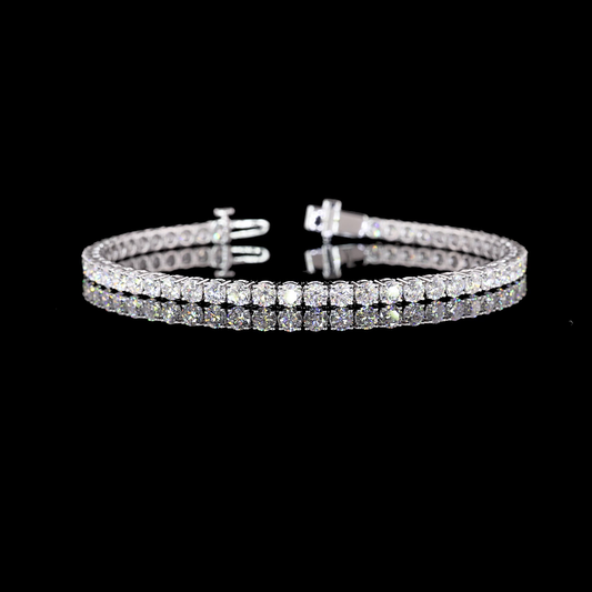 14K White Gold Lab-Grown Diamond Bracelet
